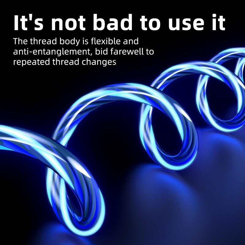 3 in 1 Fast Charging Glowing LED Light Cable | Micro USB Type C Cable